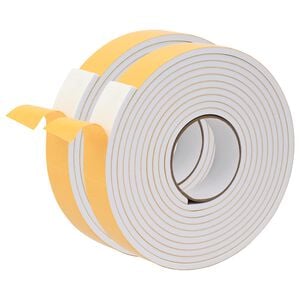 vidaXL Selbstklebendes Schaumstoffband 2 pcs Wei&szlig; 40mm x 5m CR-Schaum