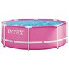 INTEX Aufstellpool mit Metallrahmen Rosa 244 x 76 cm PVC
