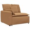 vidaXL Modulares Sofa mit Kissen Stoff in Lammwolloptik Beige