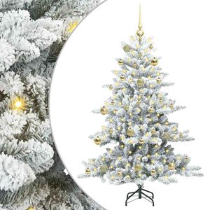 vidaXL K&uuml;nstlicher klappbarer Weihnachtsbaum Wei&szlig; 150 cm PVC und Stahl