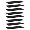 vidaXL B&uuml;cherregal-Bretter 8 Stk. Schwarz 80x20x1,5 cm Holzwerkstoff