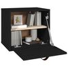 vidaXL Wandschrank Schwarz 40x30x35 cm Massivholz Kiefer