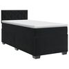 vidaXL Boxspringbett mit Matratze mit Kopfteil Dunkelgrau Einzeln Samt