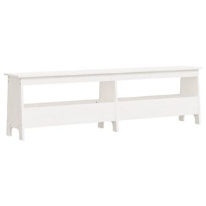vidaXL Flurbank Wei&szlig; 160x28x45 cm Massivholz Kiefer