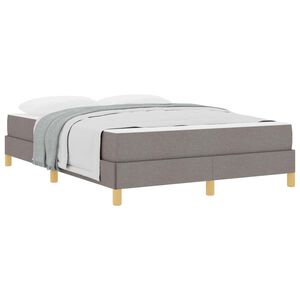 vidaXL Boxspringbett mit Matratze Taupe 160 x 200 cm Stoff