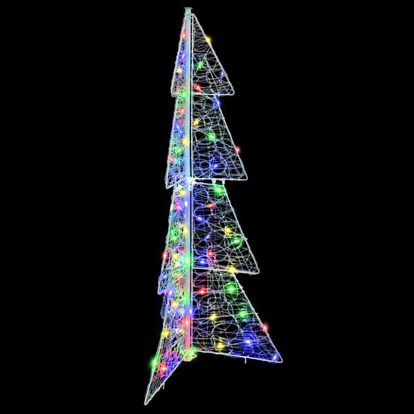 vidaXL Weihnachtsbaum mit 100 LEDs Mehrfarbig 120 cm Acryl