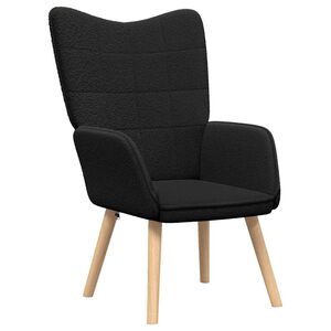 vidaXL Sessel Schwarz 62 x 67 x 95,5 cm Sherpa-Stoff