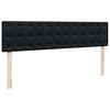 vidaXL Ottoman-Bett mit Matratzen & LEDs Schwarz 200x200 cm Samt