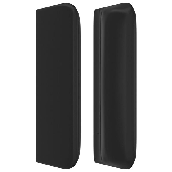 vidaXL Kopfteil mit Ohren Schwarz 163x16x78/88 cm Kunstleder