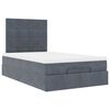 vidaXL Ottoman-Bett mit Matratzen Dunkelgrau 120x190 cm Samt
