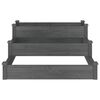vidaXL Hochbeet Grau 120x120x56 cm Massivholz Tanne