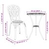 vidaXL Garten Bistro Set 3 pcs Schwarz Aluminium