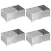vidaXL Raseneinfassung 4 stk. 100 x 60 x 35 cm Stahl Silber