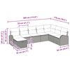 vidaXL Garten-Sofa-Set mit Kissen 8 pcs Hellgrau Poly Rattan