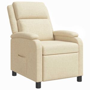 vidaXL Liegesessel Creme Stoff