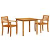 vidaXL Garten Essgruppe 3 Stk. Braun Massivholz Akazie