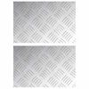 vidaXL Stufenmatten 2 stk. 30 x 20 cm Silber Aluminium Rechtwinklig