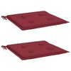 vidaXL Gartenstuhl-Kissen 2 Stk. Weinrot 40x40x3 cm Oxford-Gewebe