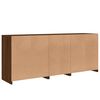 vidaXL Sideboard mit LED-Leuchten Braun Eichen-Optik 162x37x67 cm