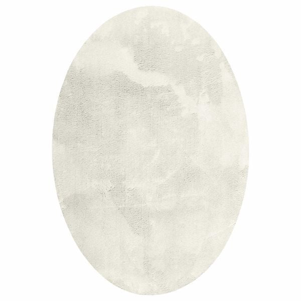 vidaXL Bereichsteppiche Oval HUARTE Creme 200 x 140 cm 100 %Polyester