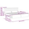 vidaXL Bettrahmen Braun Eichen-Optik 200 x 200 cm Ingenieurs Holz
