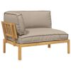 vidaXL Sofa Set mit Kissen Taupe 133 x 92 x 69 cm Massivholz Akazie