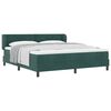 vidaXL Boxspringbett mit Matratze Dunkelgr&uuml;n 180 x 200 cm Samt