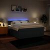vidaXL Boxspringbett mit Matratze Blau 180x200 cm Stoff