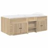 vidaXL Loft Bettgestell mit Schrank 3 stk. Sonoma-Eiche Holzwerkstoff