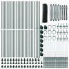 vidaXL Zaunpfosten Gr&uuml;n 100 x 1 m (50 mm Maschenweite) Stahl und PVC