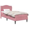 vidaXL Bettrahmen mit Kopfteil Rosa 90 x 190 cm Samt