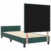 vidaXL Boxspringbett mit Kopfteil Dunkelgr&uuml;n 90 x 200 cm Samt