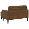 vidaXL 2-Sitzer-Sofa mit Chaiselongue L-Form Braun 125 cm Kunstleder