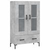 vidaXL Highboard Betongrau 69,5x31x115 cm Holzwerkstoff