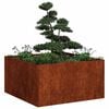 vidaXL Pflanzk&uuml;bel Rostig 80x80x40 cm Wetterfester Stahl