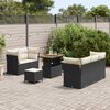 vidaXL Garten-Sofa-Set 8 pcs Schwarz Poly-Rattan