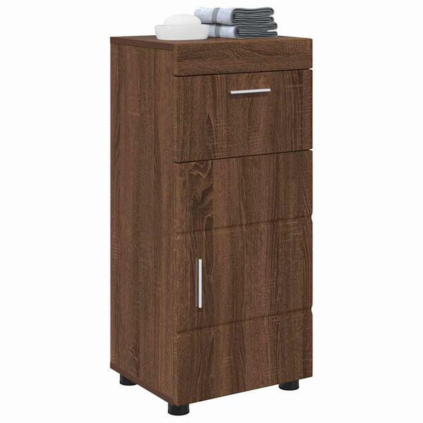 vidaXL Badezimmerschrank-Set TULUM Braun Eichen-Optik Holzwerkstoff
