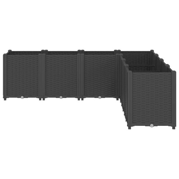vidaXL Pflanzk&uuml;bel Schwarz 160x160x53 cm PP