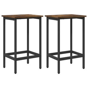 vidaXL Barhocker 2 stk. Raucheiche 40 x 32 x 64 cm Holzwerkstoff