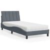 vidaXL Bett mit Matratze "Hanko" Dunkelgrau 80x200 cm Samt