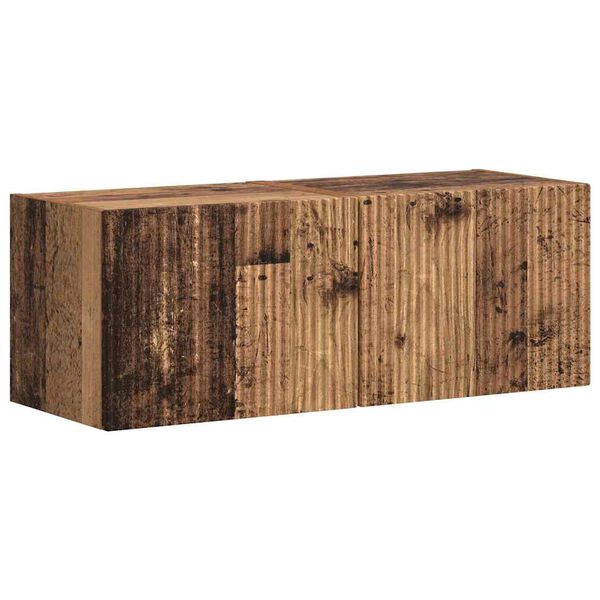vidaXL TV-Wandschrank 2 pcs Altholz 60 x 31 x 29,5 cm Holzwerkstoff