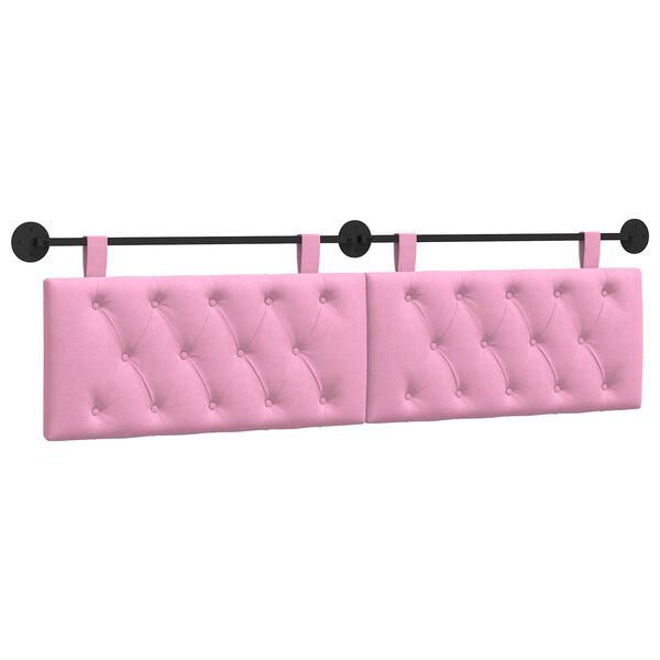 vidaXL H&auml;ngevorderseite Wandmontiert Rosa 170 x 55 x 7 cm Stoff