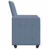 vidaXL Esszimmerst&uuml;hle mit Rollen 2 pcs Blau 57 x 66 x 94 cm Cordstoff