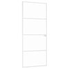 vidaXL Innent&uuml;r Wei&szlig; 83x201,5 cm Hartglas & Aluminium Schlank
