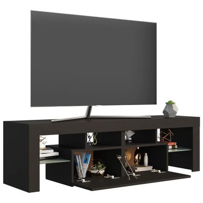vidaXL TV-Schrank mit LED-Beleuchtung Grau 140x36,5x40 cm