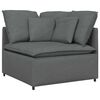 vidaXL Modulares Sofa mit Kissen Stoff Dunkelgrau