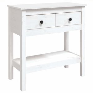 vidaXL Konsolentisch Wei&szlig; 75x35x75 cm Massivholz Kiefer
