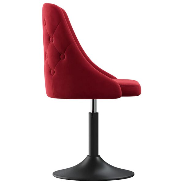 vidaXL Esszimmerst&uuml;hle 2 Stk. Weinrot Samt