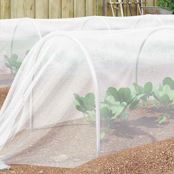 vidaXL Insektennetz Wei&szlig; 2 x 50 m Polyethylen