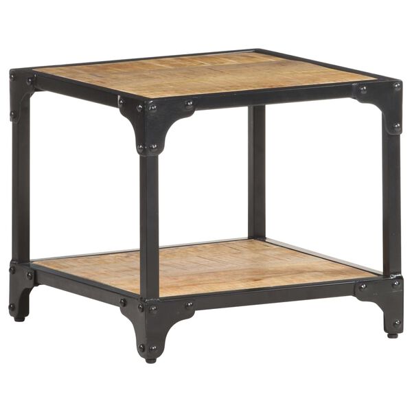 vidaXL Couchtisch 40x40x36 cm Raues Mango-Massivholz
